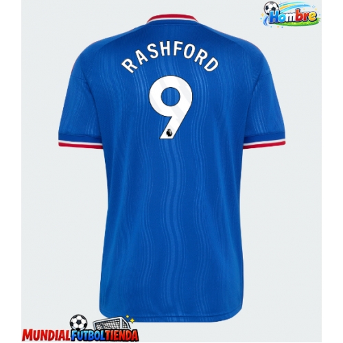 Camiseta Manchester United Marcus Rashford #9 Segunda Equipación Replica 2026-27 mangas cortas